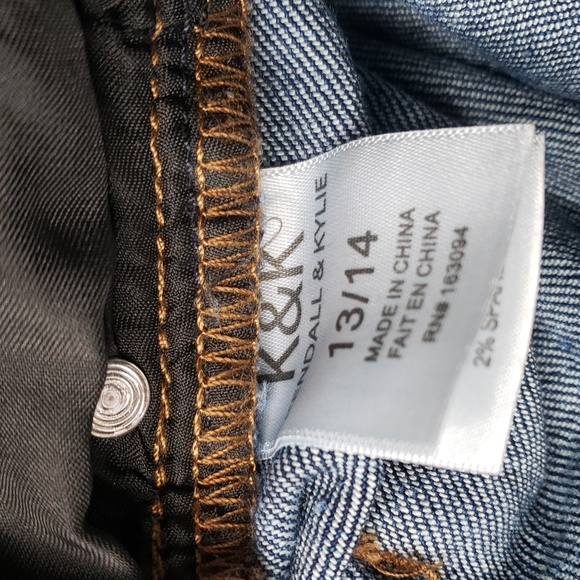 NWT Kendall & Kylie Kontouring Mid Rise Skinny Blue Jeans Size 13/14 - Picture 11 of 12